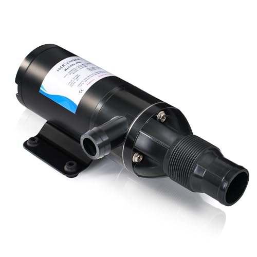 Image of Upgrade Materials, Macerator Pump for 18590-2092, 12V 12GPM, Self Priming Macerator Waste Pump, Run-Dry Protection, Sturdy Build, High Performance, for RV,Marine,Household Wastewater