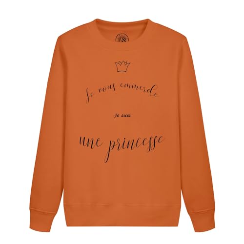 Sweatshirt enfant je vous emmerde je suis une princesse pour fille de caractère