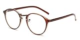 DAUCO Mode Unisexe Monture Lunettes Ronde Métallique Rétro Vintage rétro Sixties Style pour Homme/Femme