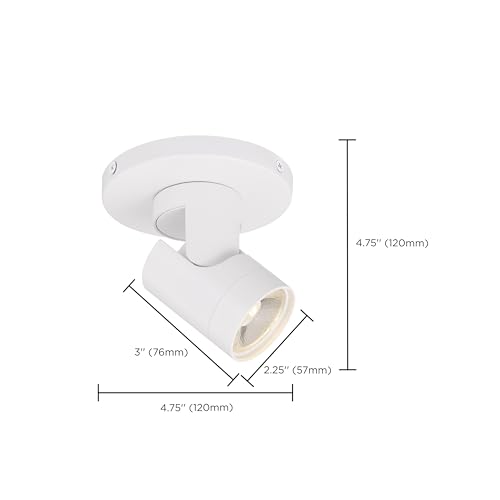 Image of Nuvo Lighting 62 /1106 12W LED Adjustable Barrel Monopoint Ceiling and Wall Spotlight, White