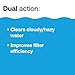 HTH 67212 Swimming Pool Care Clarifier Advanced - Crystal Clear Water in 24 Hours; Restores Clarity & Sparkle to Dull, Hazy or Cloudy Pool Water, Improves Filter Efficiency, Fast Acting