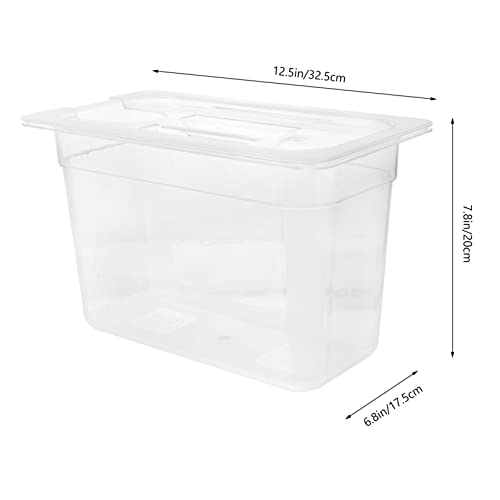 Luxshiny Vacuum Sealer Containers Sous Vide Container Convenient Slow Cooker Bin 6L Food Storage Case Slow Cooker Multipurpose Storage Case Transparent Clear Container