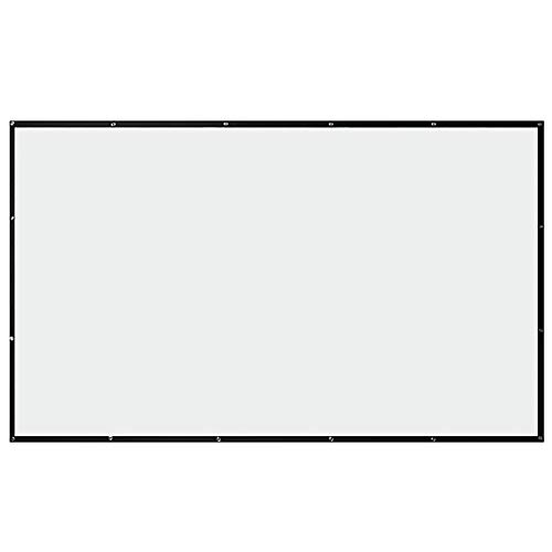 Full HD Projector Screen, 150 Inch Projection Screen 4K HD, 4:3, Foldable Wrinkle-Free Movies Screen for Home Theater Support Double Sided Projection
