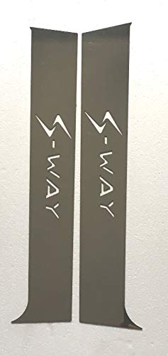 Piantoni portiera con scritta S-WAY in acciaio inox lucido (AISI - 304)