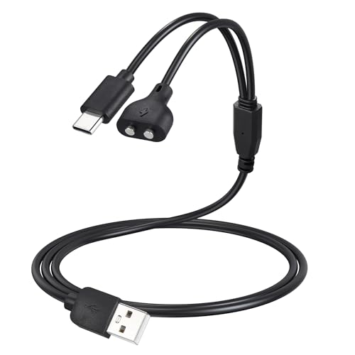 Dog Shock Collar Charger Cord for Jugbow DT-61 Dog Training Collar 2-in-1 USB C and Magnetic Bark Collar Charging Cable for Dogs