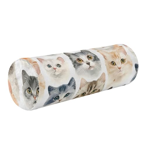 Almohada cilindro de espuma viscoelástica 17 pulg