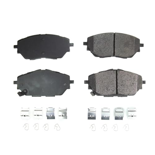Image of PowerStop Front Brake Pads for Toyota C-HR 2018-22 - Z17 Ceramic Brake Pads with Installation Hardware, 17-2065