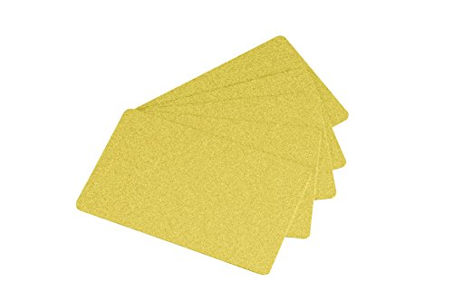 Image of Pack of 100 Premium Yellow Gold CR80 PVC Cards | 30 mil by easyIDea
