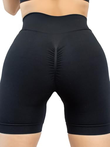 Short biker scrunch push-up confortable pour silhouette galbée sans compression