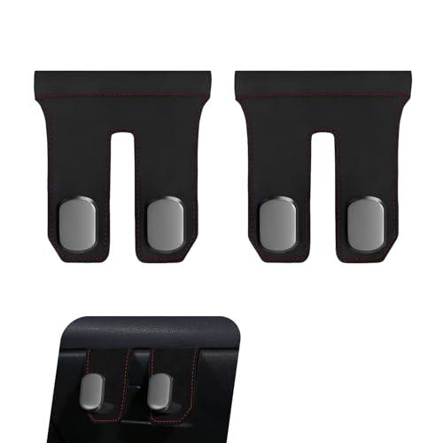 Hugwits 2 PCS Car Co-Pilot Glovebox Hooks, Multifunctional ABS Glove Box Storage Double Hangers, Front Passenger Seat Storage Hooks for Bags, Umbrellas, Purses, Universal for Most Vehicles (Black)