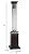Fire Sense 62224 Square Flame Patio Heater 46,000 BTU Outdoor Propane Heater with Wheels For Residential - Hammered Bronze Finish