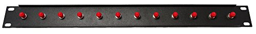 Loaded Adapters 12 Port St Fiber Optic Cable Distribution Patch Panel (Loaded 1U) 19" With St Female/Female #TOP1