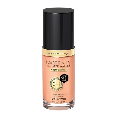 Image of Max Factor Face Finity All Day Flawless 3 In 1 Foundation - Soft Honey (30ml)
