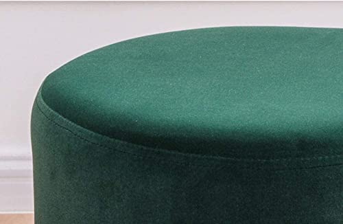 Repose-Pieds Velours Rond Compact Petit Pouf de Rangement Salon - 5