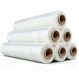 Stretchfolie Premium Transparent - 3,5 Kg, 50cm x 300m - Profi Handfolie für Verpackung & Umzug - hohe Reißfestigkeit - Industriequalität (2 Stück)