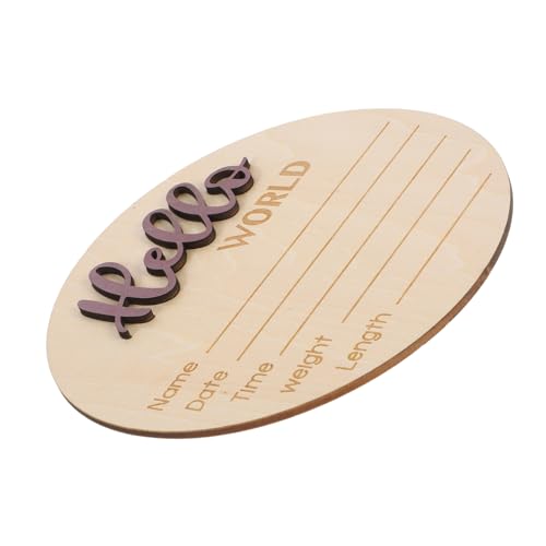 BESTonZON Birth Announcement Sign Custom Newborn Name Sign Wooden Hospital Arrival