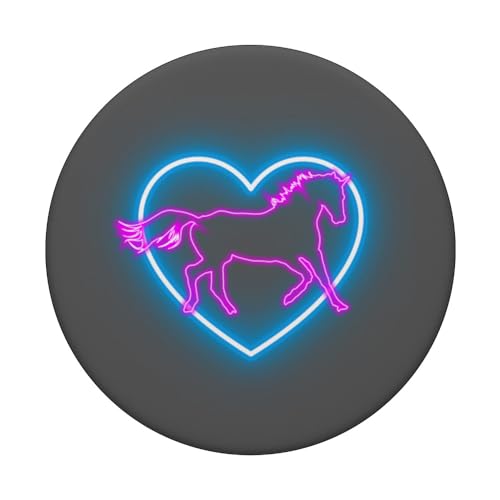 A heart for horses Rider Rider Horse with love for horses PopSockets Swappable PopGrip, Black - Image 3