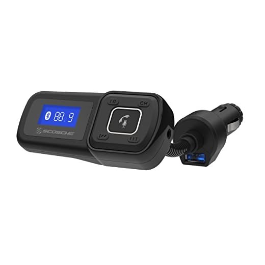 SCOSCHE BTFM2A BTFREQ Universal Bluetooth Hands-Free Car Kit with Digital FM Transmitter and 10-Watt USB Car Charger