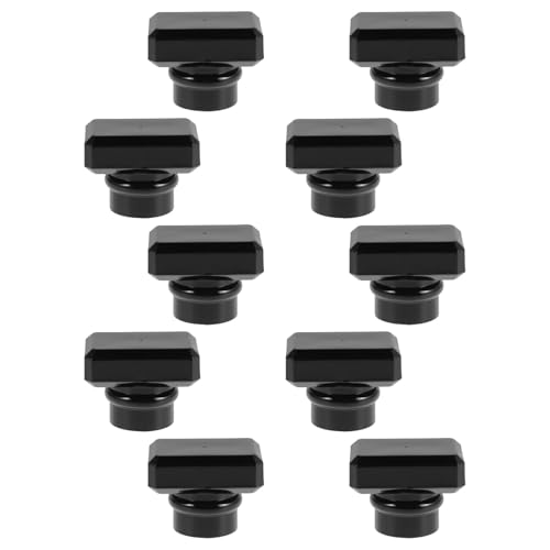 BELLIFFY 10 Pezzi Tappi Profumo Quadrati Neri in Plastica Chiusura Sicura per Bottiglie Fragranze Tappi Press per Sostituzione e Regalo