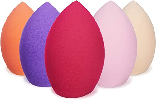 Nestling Make-up Schwamm Set, 5 Teiliges Makeup Schwämmchen Beauty Blender, Concealer Sponge Foundation Schwamm, Beauty Sponge Set für Mixer Liquid Foundation Creams Puder.