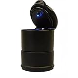 Goliton® カーアッシュトレイ LEDポータブル車、トラック、オート、オフィスタバコ灰皿ホルダーカップ - ブラック