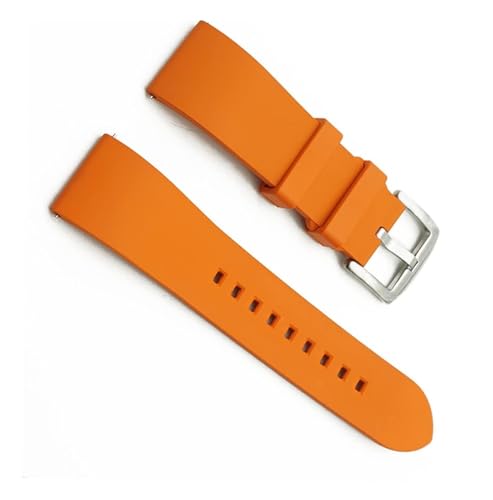 Bracelet sport FKM orange 22mm idéal pour la natation et le running