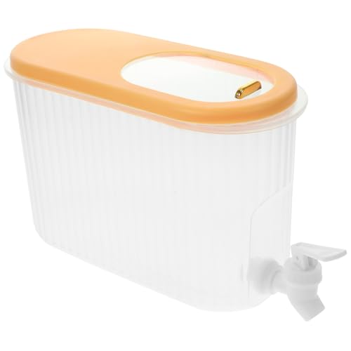 PRETYZOOM Beverage Dispenser with Faucet Cold Water Storage Container Drink Holder for Fridge for Parties and Outdoor Use Easy Refill with Blockage Spigot