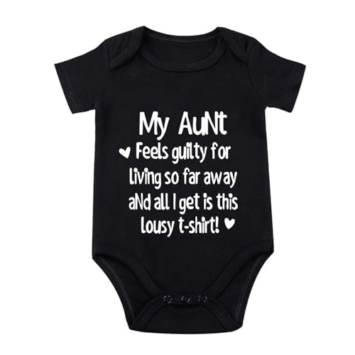 listery My Aunt Feels Bodysuit My Aunt Feels Guilty Baby My Aunt Feels Guilty For Living So Far Away Aunty Girl Boy Clothes