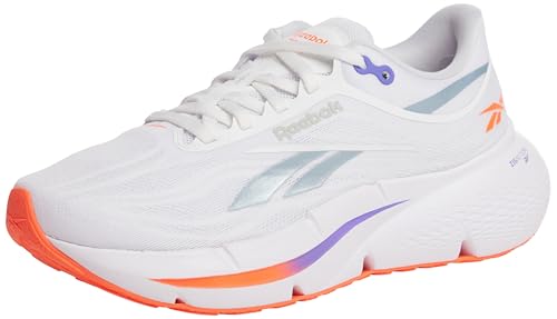Reebok ZIGNITION, Zapatillas Mujer, White/Royal Purple/Flash Orange, 39 EU