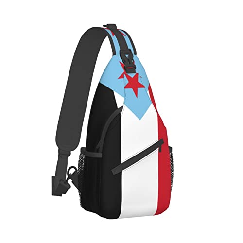 Mochila unisex bandolera estilo Flag of South Yemen negro miniatura 3