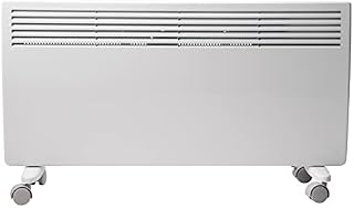 Devola DVNDM20 2000W Eco Electric Panel Heater with Adjustable Thermostat | Energy Efficient Technology, Lot 20 | Slimline Wall Mounted & Free Standing Plug in Low Energy Heaters with Timer | White