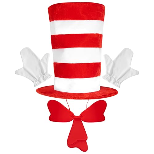 Disfraz de sombrero de gato - Top Hat Fancy Outfit Kit, ropa clásica de cosplay de gato, lindo accesorio de Halloween, ropa de fiesta, personaje