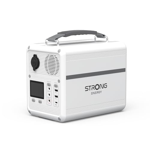 STRONG P500 Stazione Elettrica Portatile, Batteria LFP 460,8Wh, Generatore Solare 500W Peak, Ricarica Solare/DC/Auto, Tecnologia MPPT, Protezione BMS, QC3.0+PD100W per Campeggio, Viaggi ed Emergenze