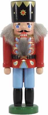 Rudolphs Schatzkiste Miniature - Chiffre en Bois Montagnes 13cm de Casse-Noix de Casse-Noix Rouge foncé du Roi de minerai