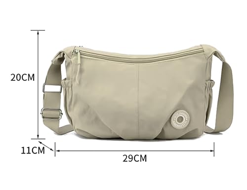 Image of WildHorn Nylon Sling Bag for Women | Lightweight Crossbody Shoulder Bag with Zipper Closure & Adjustable Strap | Casual Travel Handbag for Daily Use | Ethically Crafted