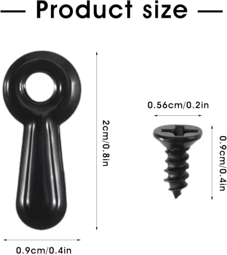 Image of Picture Frame Hardware Kit, 100 Turn Button Fasteners, 100 Screws, Black Backing Clips for Hanging