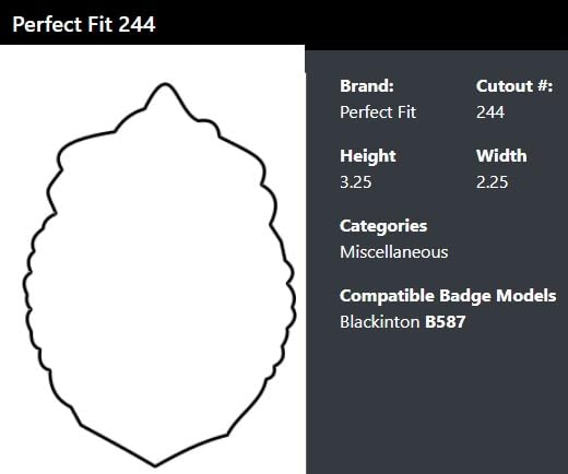 Perfect Fit Hidden Badge Trifold Wallet Mass Police B587 Badge Holder (Cutout PF-244) Black Leather3