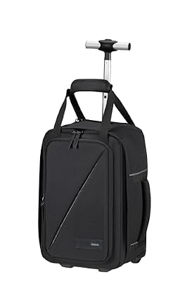 American Tourister Take2Cabin - Ryanair Bolsa de Cabina 40 x 25 x 20 cm, 20 l, 1,40 kg, Mochila con Ruedas, Equipaje de Mano, Mochila de Avión S Bajo Asiento, Negro (Black) | Ya disponible en tu tienda friki favorita! En mundofriki.es!
