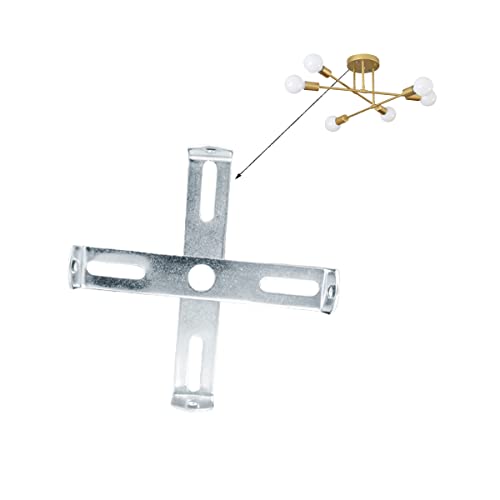 Image of 8Pieces Light Fixture Mounting Bracket Crossbar Kit for Ceiling Pendant Wall Light Sconce Mounting Plate with Screws
