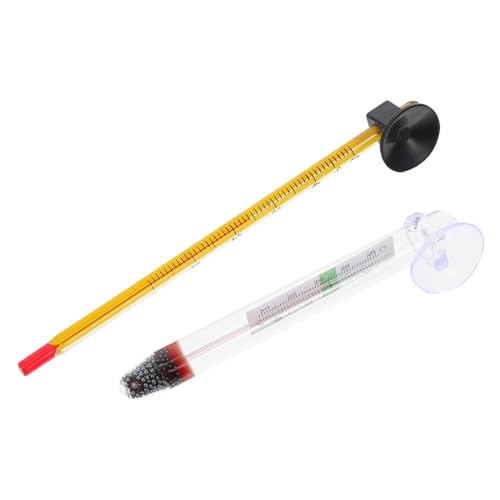 Happyyami Fish Aquarium Thermometer Temperature Gauge Suction Cup Mount Glass Material