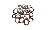 Tagua Beads. Mix of Brown Colors. Tagua Rings, Donuts, Discs in a Mix of Brown Colors. 20 Pieces, top and Bottom drilled. Tagua from Colombia, 1.5 X 1.1 INCHES / 4 X 3 CM. Approx.