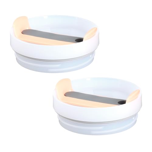 Bojueshaw 2pcs 40oz Tumbler Replacement Lids,No Spill,Splash Resistant,BPA-Free Cup Covers with Straw Hole for Travel and Daily Use(Pink)