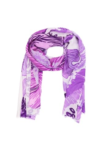 QUEEN HELENA Sciarpa Leggera Fantasia Foulard Morbido Colorato Casual Donna SC024-3 (Lilla)