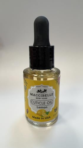 Maccibelle Cuticle Oil 0.5 oz - Soothe Nail Dry Cracked Cuticles (Lemon, 0.5 Fl Oz)