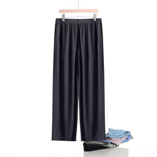 Mens Pajama Pants,Comfy Lounge Pants with Pockets Sleepwear for Men Loose Elastic Waist Long SweatPants Solid Pajamas2
