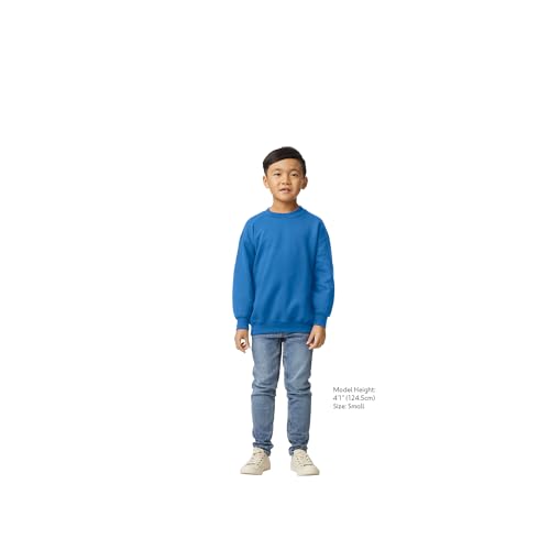 Gildan Youth Fleece Crewneck Sweatshirt, Style G18000B, Royal, X-Large - image 3