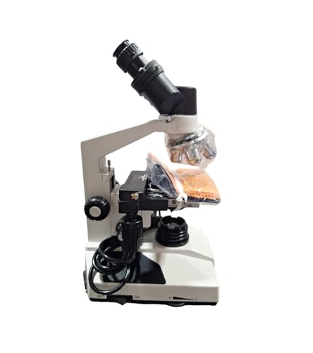 Image of LABGO Binocular Research Microscope with LED Semi Plan Achromatic Objective Microscope 1000x Binocular LED Compound Micro Scope for Biology, Medical & Laboratory Use