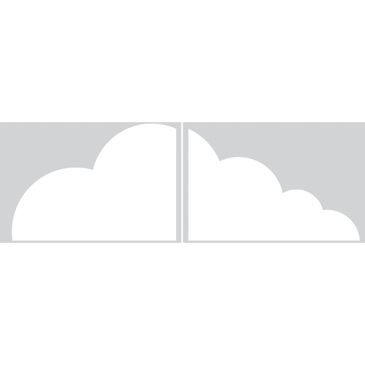 ROOMMATES White Cloud Giant XL Headboard Peel and Stick Wall Stickers, Vinyl, White, Double, Double XL - Image 2