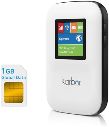 4G LTE Hotspot Device, Includes 1GB Global Data, Access Multiple ...