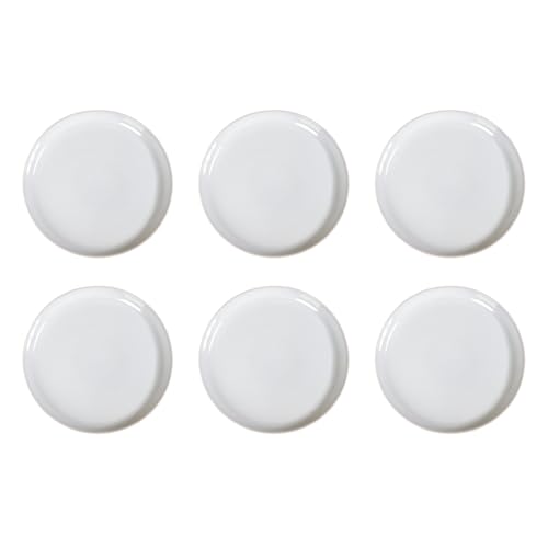 Image of Nestasia Ceramic Set of 6 Dinner Plates (10 Inch Each) - Light Grey Full Plates with Glossy Finish - Perfect for Home, Kitchen, Dining & Gifting